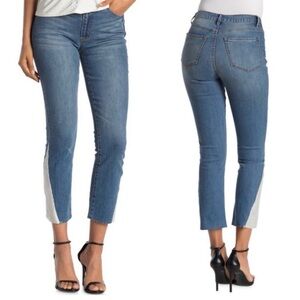 RACHEL Rachel Roy Blue Skinny Jeans with White Detail